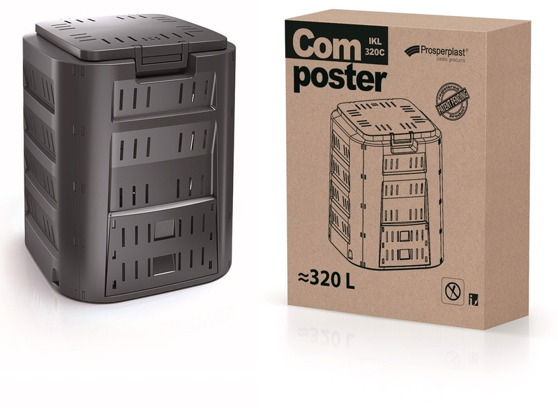Kompostér COMPOGREEN černý 320L