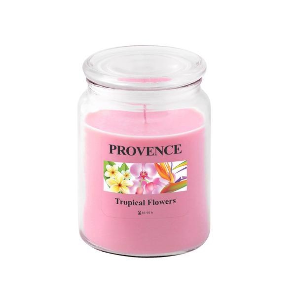 Provence Svíčka ve skle s víčkem 510g Tropické Květy (6ks/krt)
