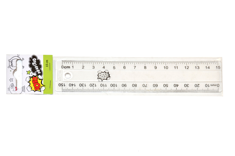 Pravítko 15 cm transparent (50ks/bal)