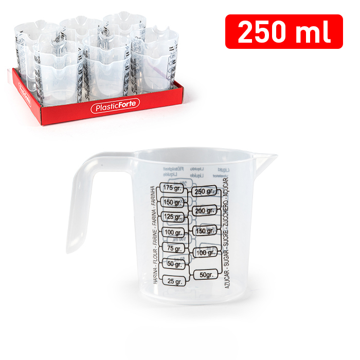 Plastic Forte Plastová odměrka 250 ml (12/bal)