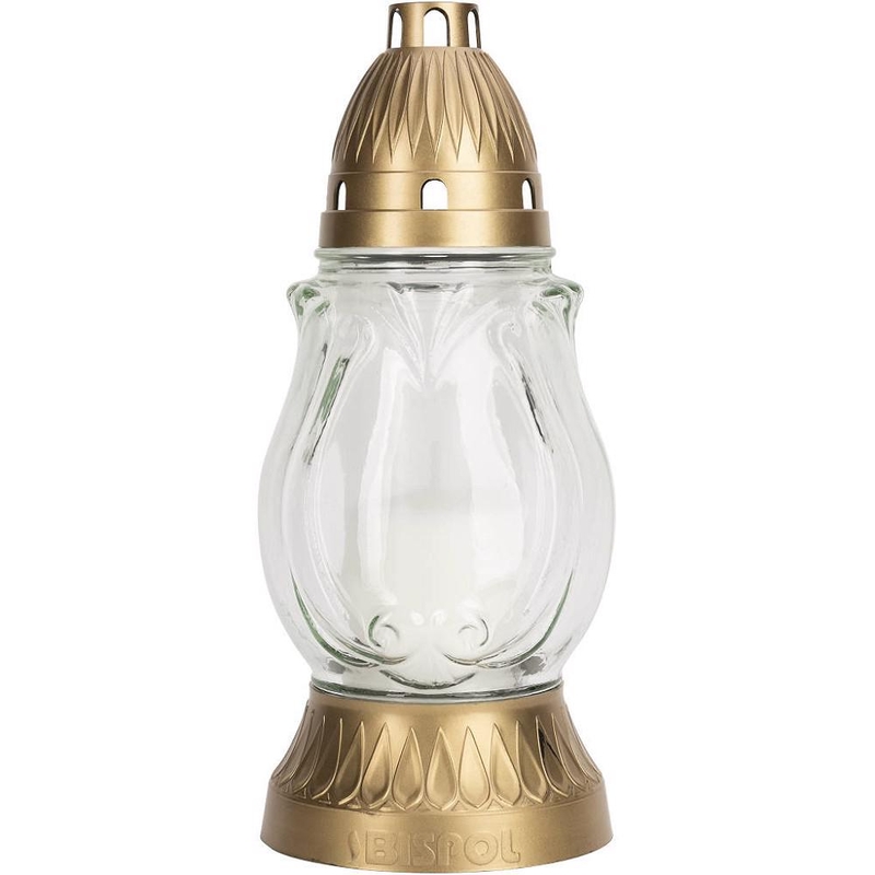 Bispol Hřbitovní svíčka s krytem WKL3038 Bílý (5ks/bal)