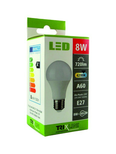 BC LED A60 8W E27 2700 (10/bal)