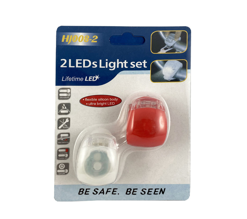 Silikonové LED světlo na kolo 2ks HJ008-2