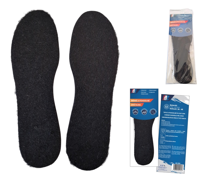 Vložky do bot - latexové s 20% ovčí vlnou
(12/bal,240/krt)