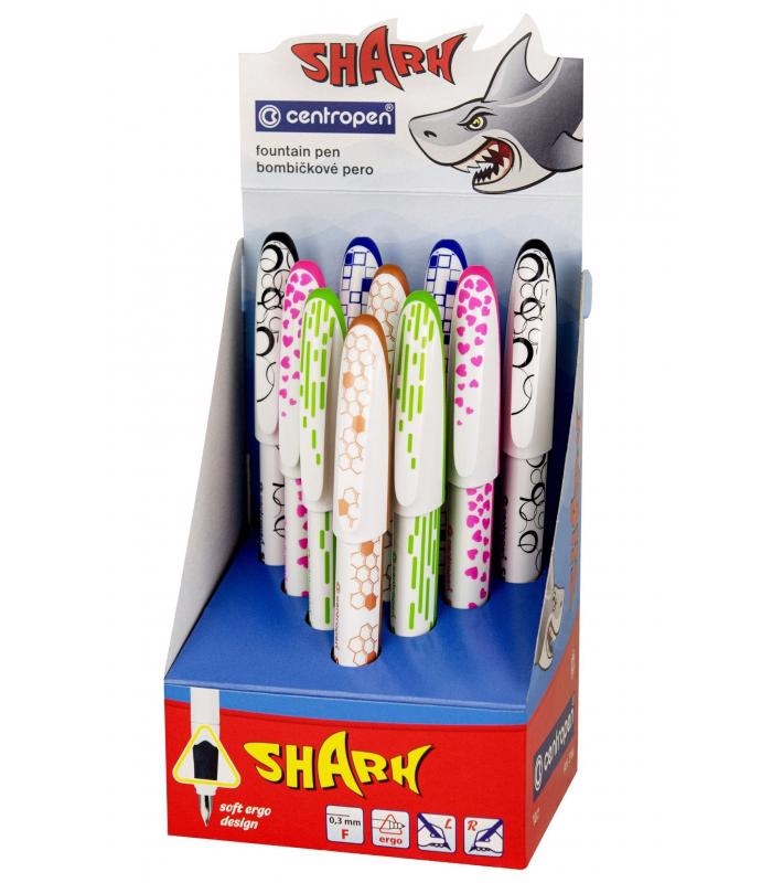 CENTROPEN Pero bombičkové 2166 SHARK (10ks/bal)