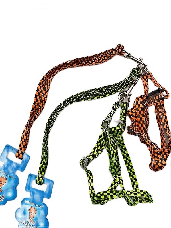 Postroj pro psy s vodítkem 52cm barevný (12ks/bal, 240ks/krt)