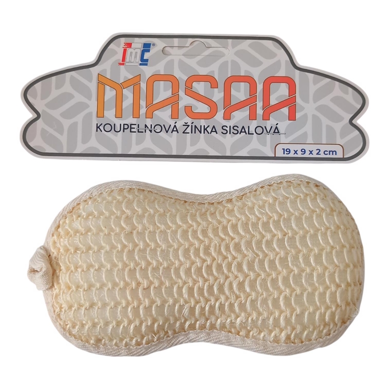Žínka koupelnová sisalová 19x9x2cm (6ks/bal,240/krt)