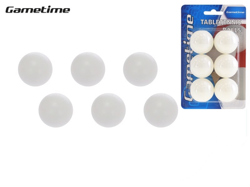 Gametime míčky na stolní tenis 6ks na kartě (12sada/bal, 120sada/krt)