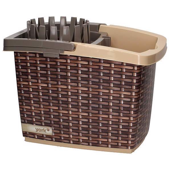 YORK Kýbl + ždímač 15L rattan (8/krt)