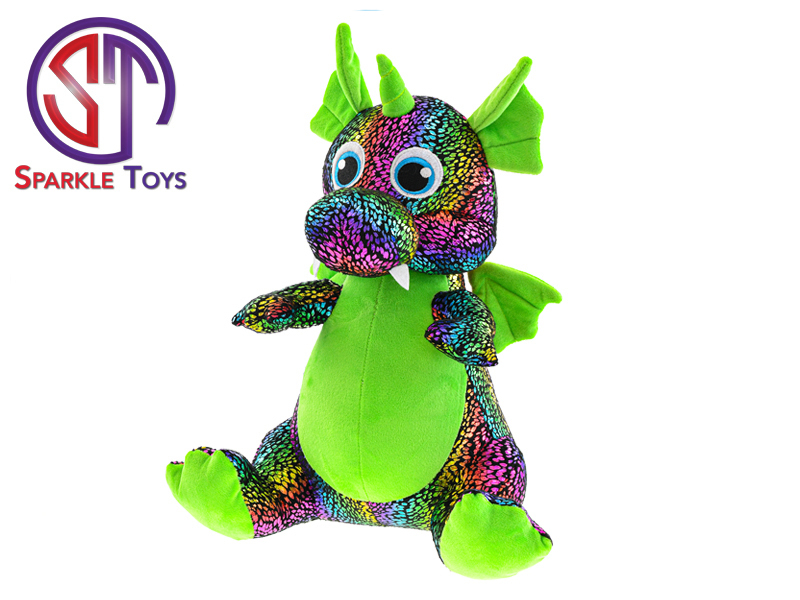 Plyšák 29cm - DRAK Star Sparkle ZELENÝ