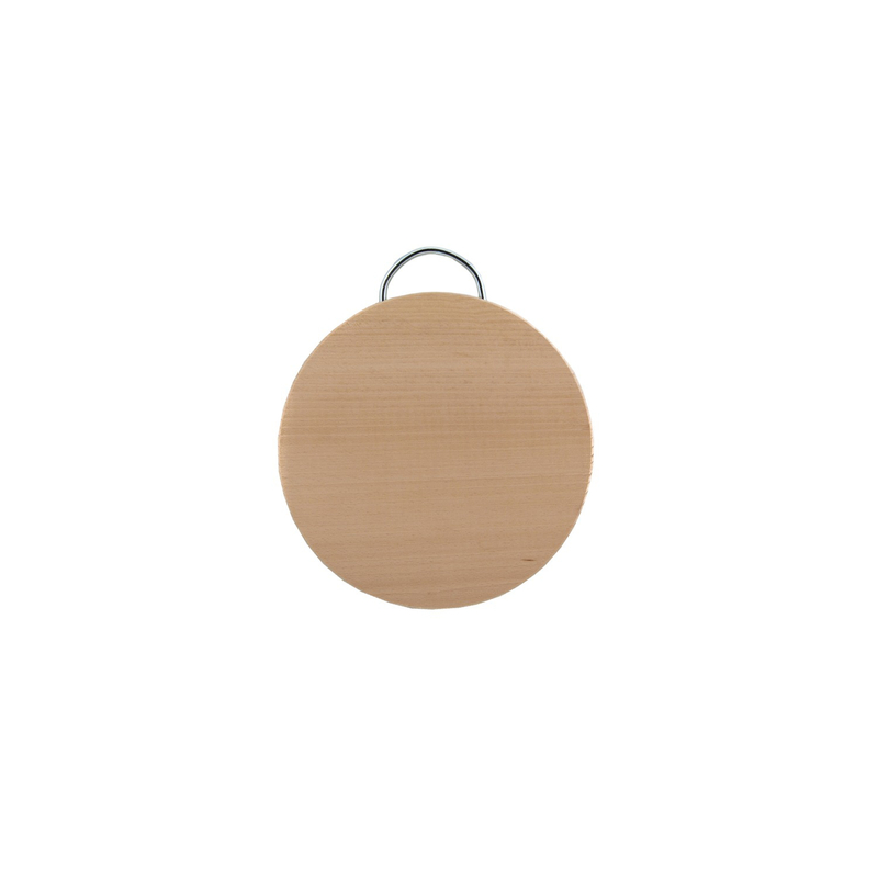 Krájecí deska dřevěná kov. rukojeť kulatá malá Ø20cm (10ks/bal)