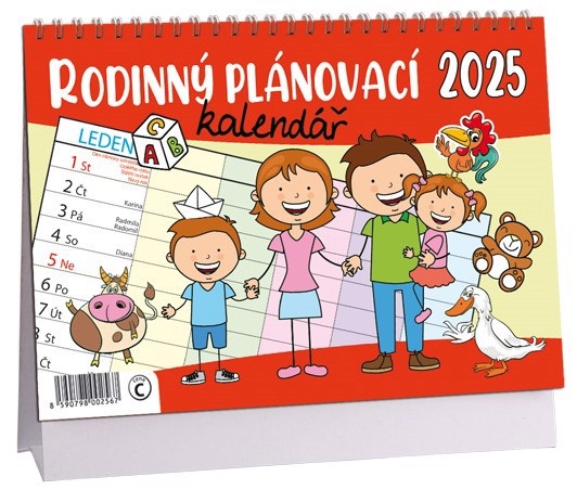 Stolní kalendář 2025 ARIA C 230×160mm - Rodinný plánovací (10/bal)