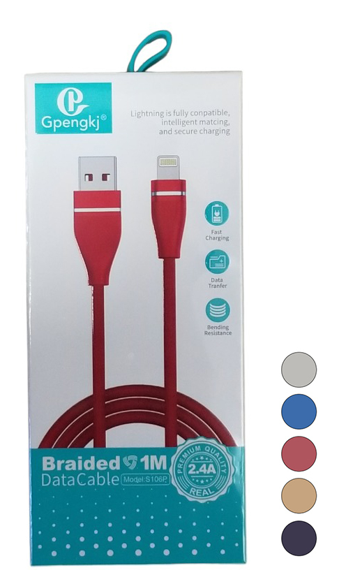 USB kabel na Lightning 1m mix barev (12ks/bal, 360ks/krt)