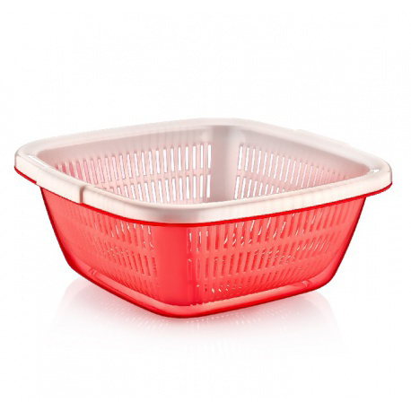 DUNYA Čtvercový cedník s lavorem 6L [24set/krt]
