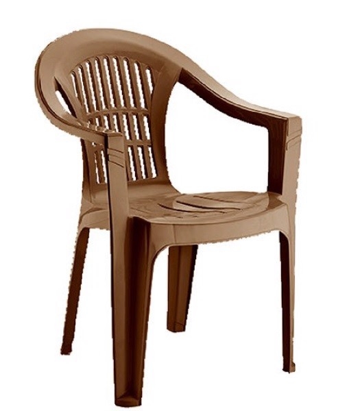 PUTORIUS Plastová židle hnědý 