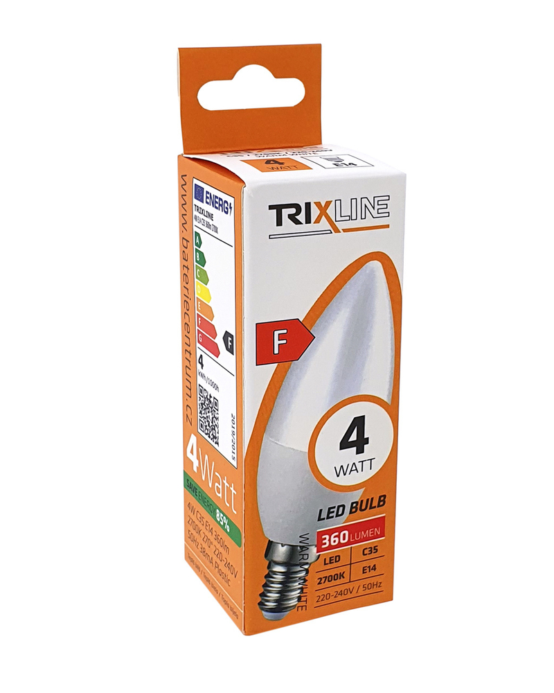 BC 4W TR LED E14 C35  2700K Plastic N (10ks/bal)