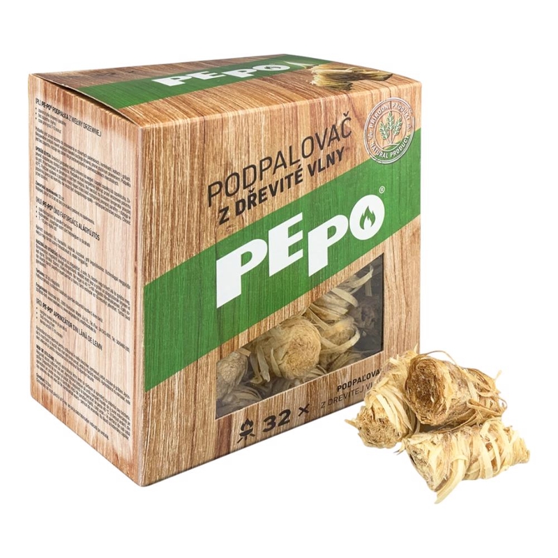 Pepo podpalovač z dřevité vlny 32ks