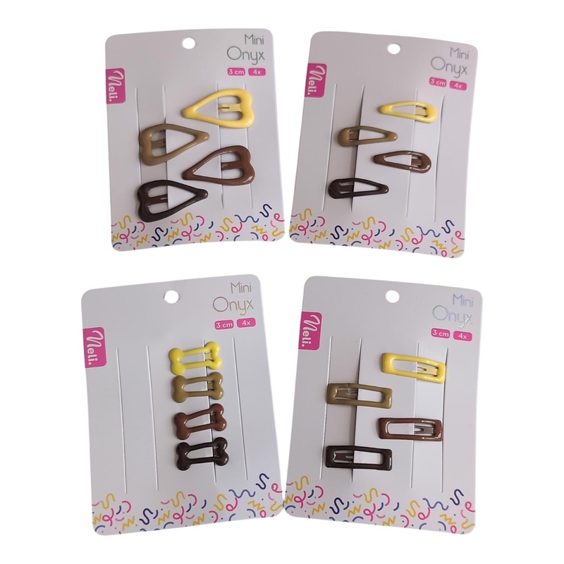 Neli sponky do vlasů Mini Onyx 3cm 4ks (12sad/bal,480/krt)