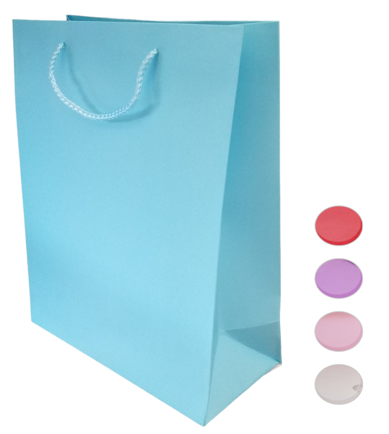 Dárková taška jednobarevná 23x18x10cm (12ks/bal, 600ks/krt)