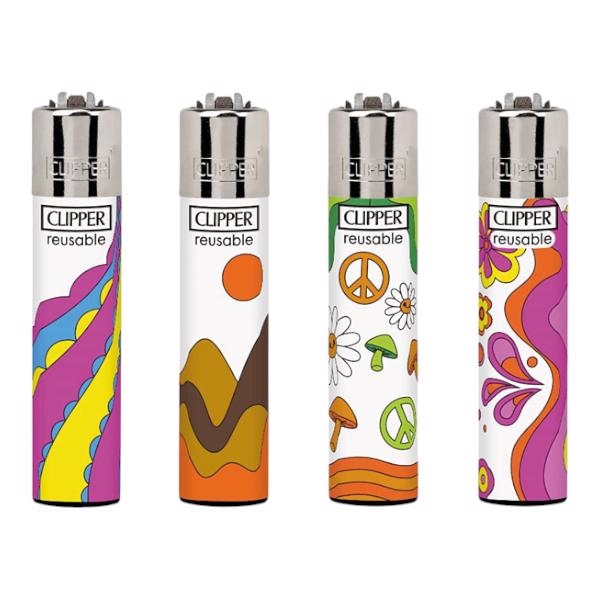 Zapalovač CLIPPER - Hippie Landscape (24ks/bal, 576ks/krt)
