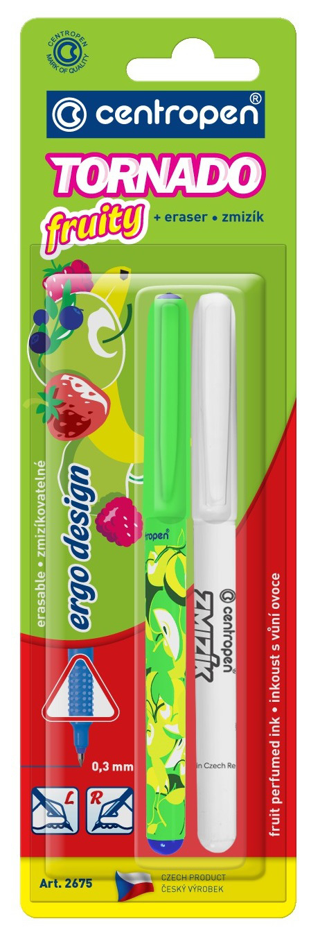 Popisovač CENTROPEN Tornádo + zmizík 2675/2 FRUITY (10set/bal)