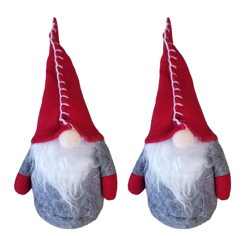 Vánoční dekorace Skřítek GNOM s červenou čepici na zavěšení 20cm (18ks/bal)