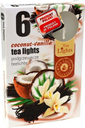Admit Čajové svíčky 6ks Coconut Vanilla (15set/bal, 45set/krt)