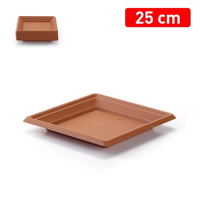 Plastic Forte Miska pod květináče - čtverec 25x25cm (12/bal)