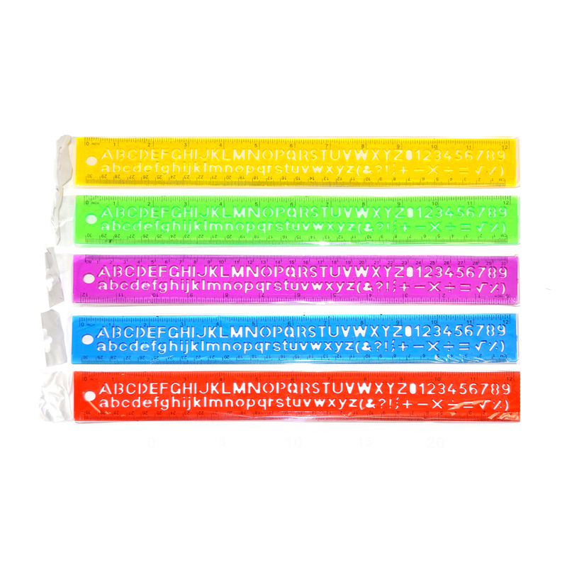 Pravítko 30cm Flexi -písmena/čísla (24ks/bal)