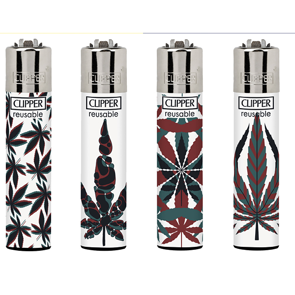 Zapalovač CLIPPER - Neon Leaves 6 (24ks/bal, 576ks/krt)