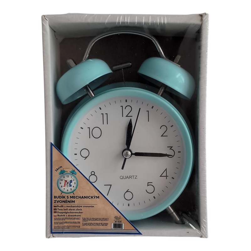 Budík s mechanickým zvoněním 16cm (60ks/krt)