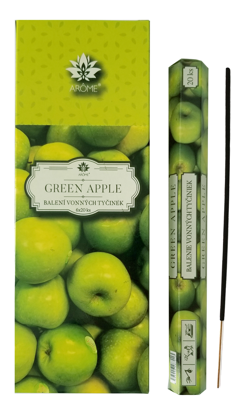 Arome Vonné tyčinky 20ks Zelené Jablko (6sada/bal, 300ks/krt)