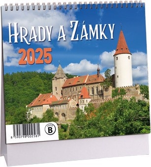 Stolní kalendář 2025 ARIA B 170×145mm - Hrady a zámky (10ks/bal) 110/krt