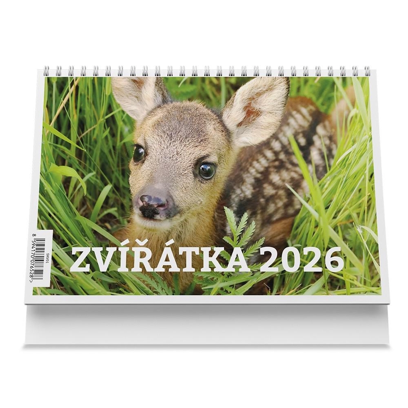 Stolní kalendář 2026 220x148mm - Zvířátka (10ks/bal)