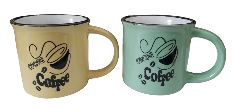 Hrnek keramika 400ml Cocoa Coffee Mix barev (12ks/krt)