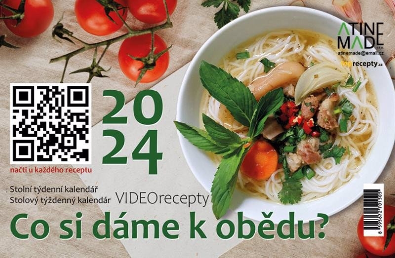 Stolní kalendář 2024 220x170mm - Video recepty (10ks/bal)