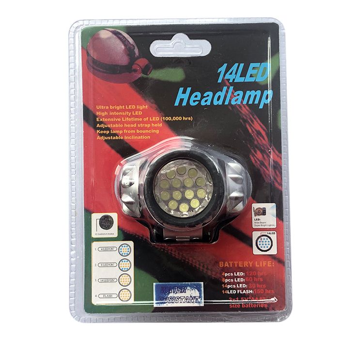 Đèn pin đội đầu14LED