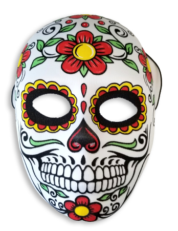 Maska Halloween - Mexická oslava smrti  22 cm