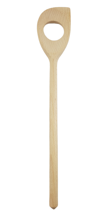 Vařečka s dírou dřevěná 30cm (6ks/bal)