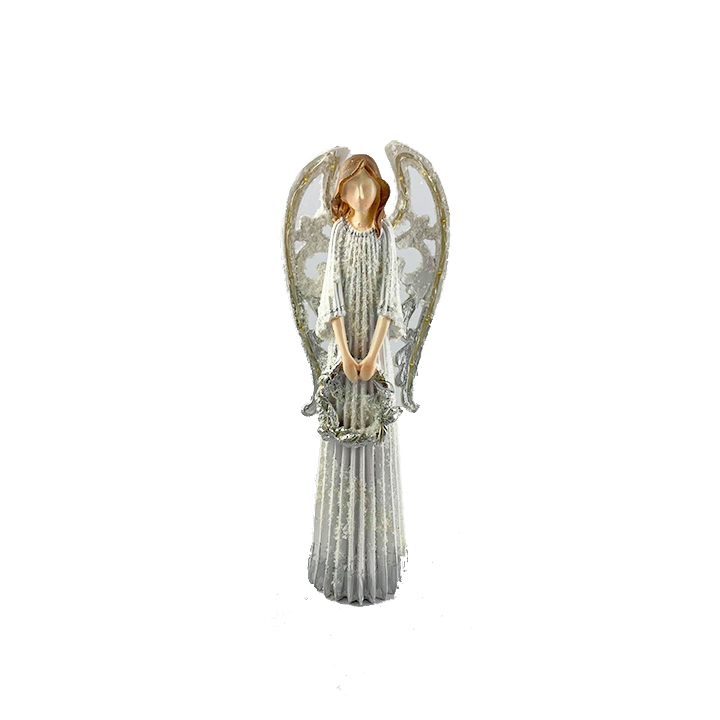 Anděl magnesium s LED řetězem 23 cm včetně baterií