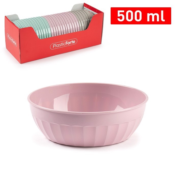 Plastic Forte Plástová kulatá mísa 500ml (30ks/bal)