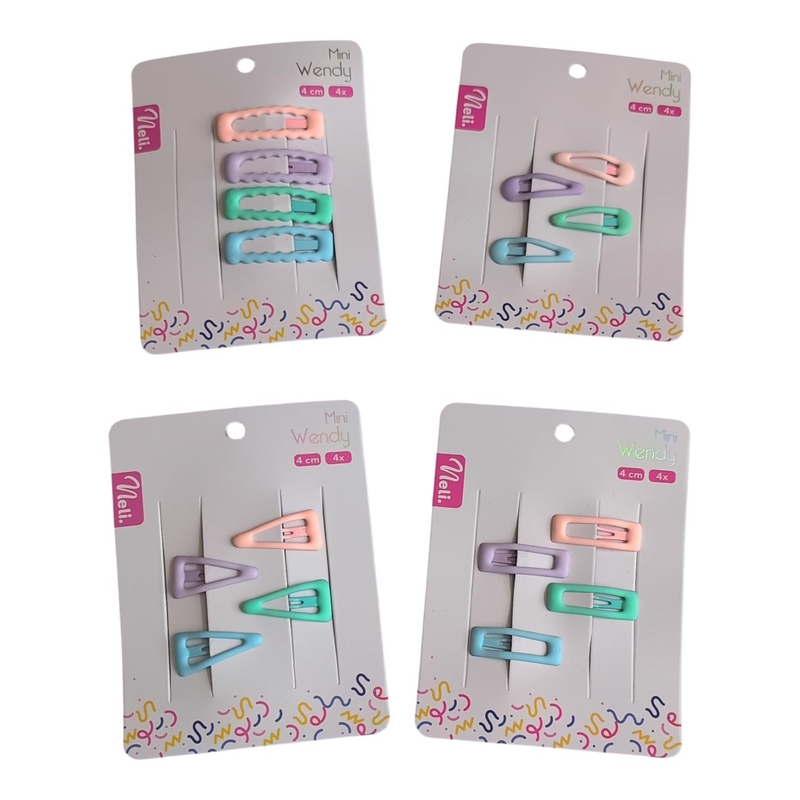 Neli sponky do vlasů Mini Wendy 4cm 4ks (12sad/bal,480/krt)
