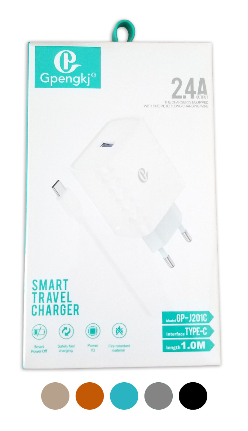 Sada nabíječka s type-c kabelem 1M 2.4A (12ks/bal)