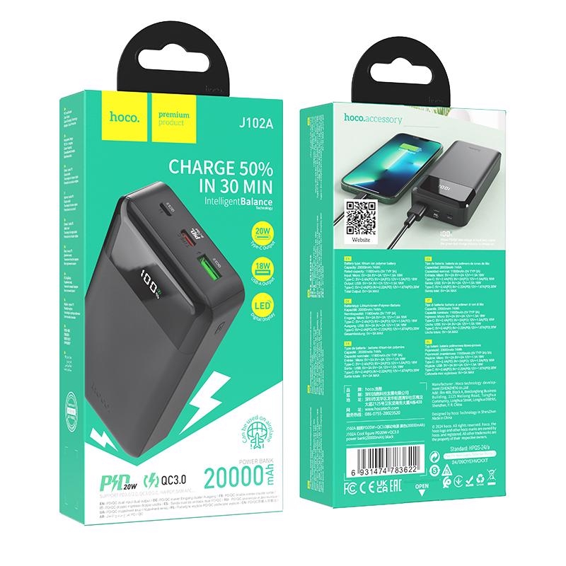 Cool Figure PD20W powerbanka QC3.0 20000mAh ČERNÁ (84ks/krt)
