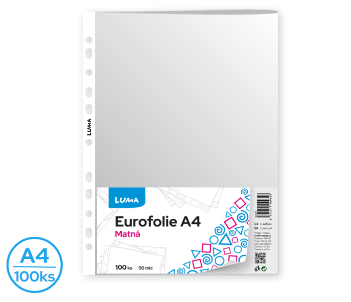 LUMA Eurofolie A4 matná 100ks