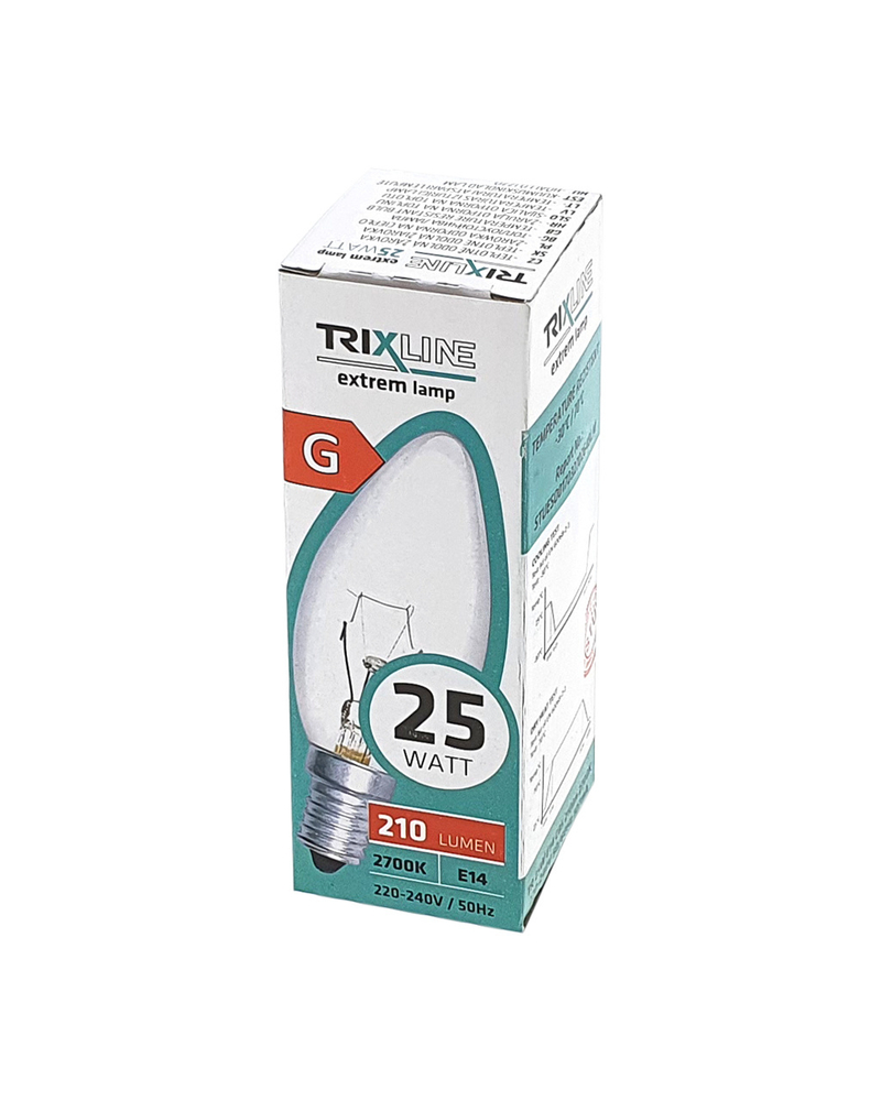 Žárovka Trixline C35, 25W E14 210lm teplá bílá (10/bal 100/krt)