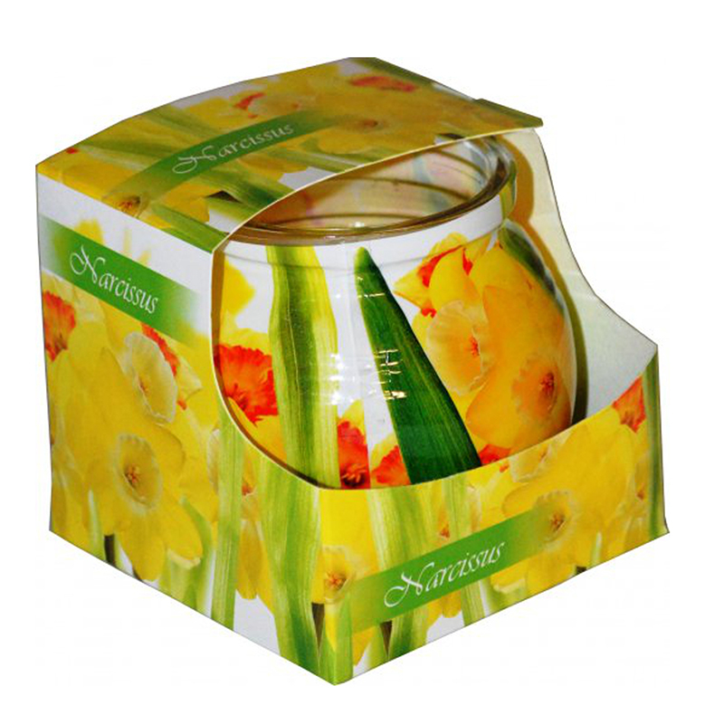 Svíčka ve skle MIRAL 80g NARCISSUS (12ks/bal)