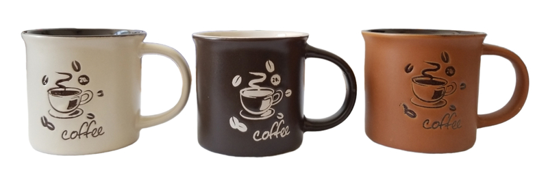 Hrnek keramika 400ml Coffee Mix barev (12ks/krt)