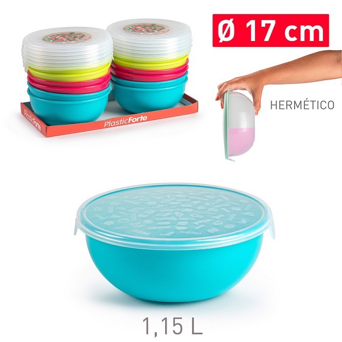 Plastic Forte Miska+lid 17cm Classic COMBI (12ks/bal)