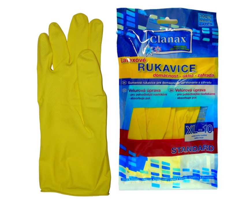 Clanax Gumové rukavice STANDARD XL-10 (12pár/bal) 120/krt